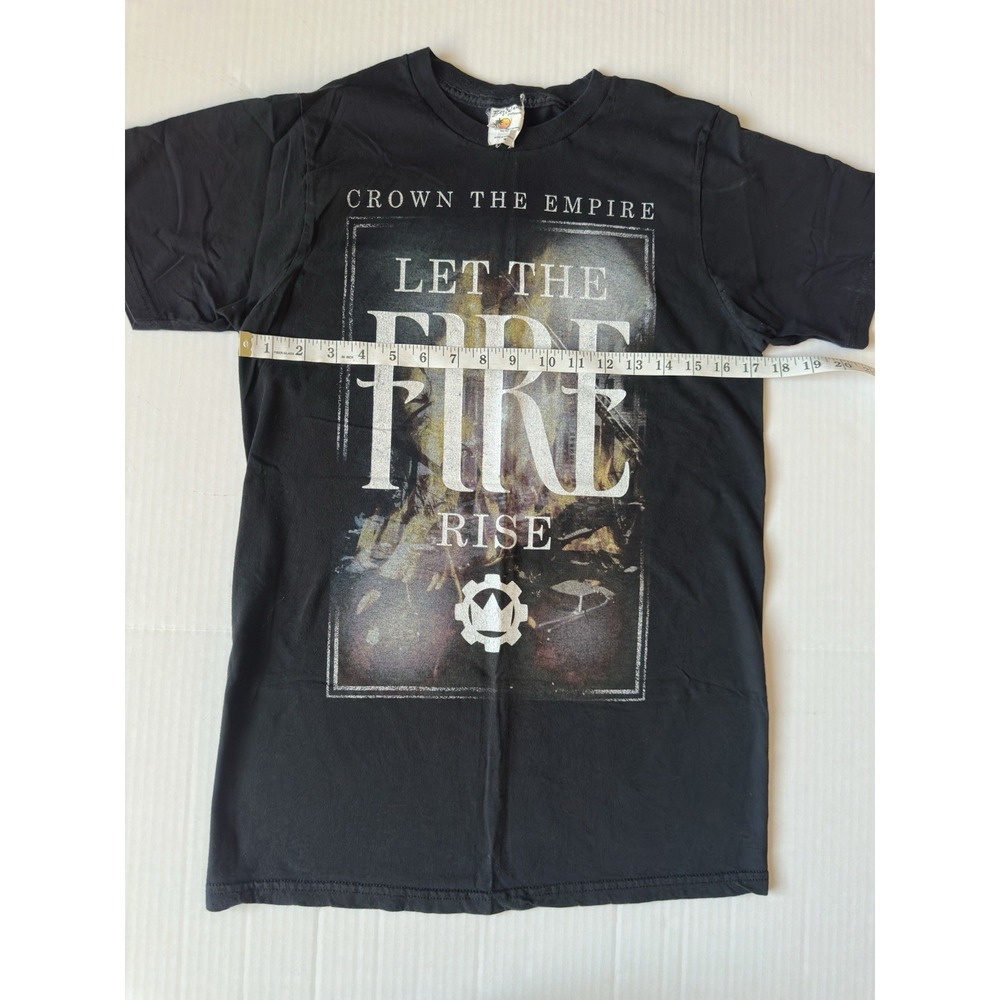 Crown The Empire Let The Fire Rise Black Graphic Band Tee Shirt Mens Medium - Picture 7 of 7